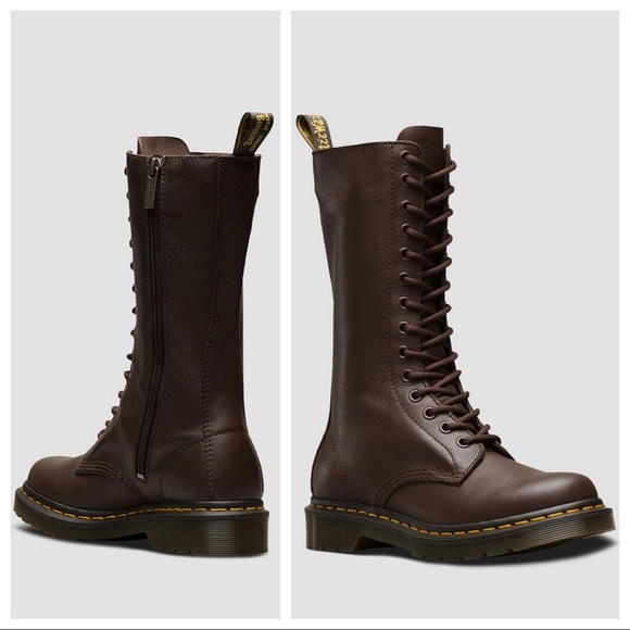 Dr. Martens Brown Leather Boots - Picture 1 of 3